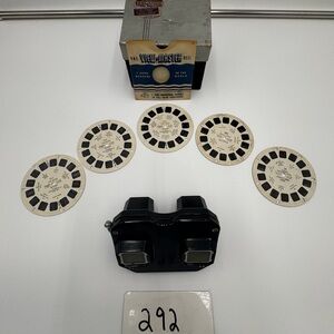 Vintage Sawyer’s View-Master Bakelite Viewer w 5 Reels & Box 1940s USA